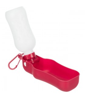 Trixie Bottle with Bowl - itatós palack (fekete, piros színben) kutyáknak (0,25 l)