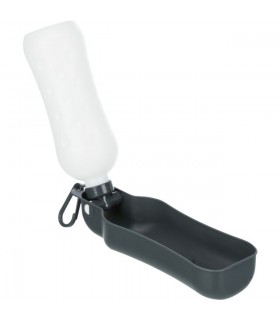 Trixie Bottle with Bowl - itatós palack (fekete, piros színben) kutyáknak (0,5 l)