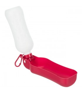 Trixie Bottle with Bowl - itatós palack (fekete, piros színben) kutyáknak (0,5 l)