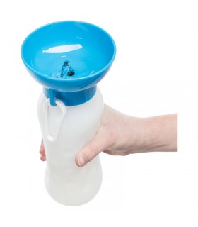 Trixie Bottle with Drinking Bowl - műanyag úti itató, tállal (több féle színben) kutyáknak (0,55 l)