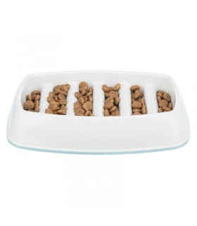 Trixie Ceramic Bowl - evést lassító tál (műanyag/TPR) kutyáknak (0,25 l/21 x 14 cm), szürke