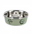 Trixie Stainless Steel Bowl - műanyag borítású fémtál (mintás, több szín) kutyáknak (1,5 l/Ø21 cm)