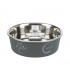Trixie Stainless Steel Bowl - műanyag borítású fémtál (mintás, több szín) kutyáknak (2,2 l/Ø23 cm)