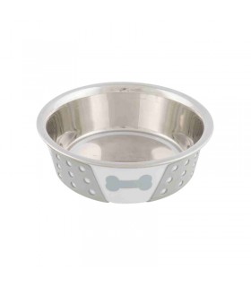 Trixie Stainless Steel Bowl - rozsdamentes tál, szilikon bevonattal (0,4 l/Ø14 cm)