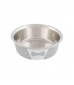 Trixie Stainless Steel Bowl - rozsdamentes tál, szilikon bevonattal (0,4 l/Ø14 cm)