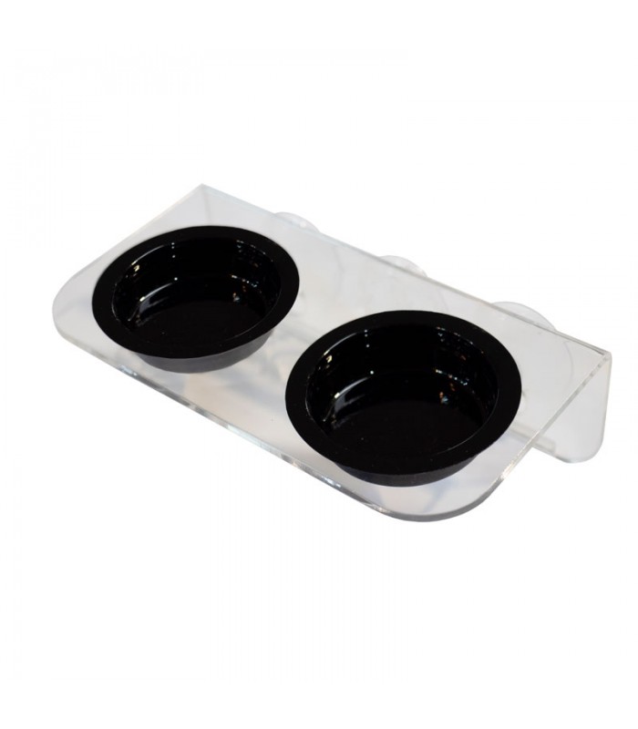 Repti Planet Arboreal Feeders - Etetőtál (dupla) tapadókoronggal terráriumi állatoknak (15x8x6,2 cm)