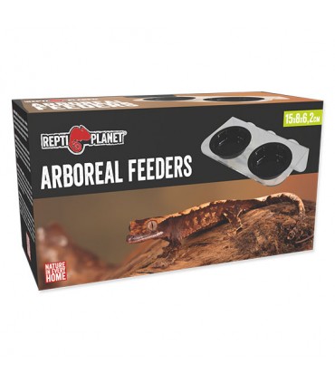 Repti Planet Arboreal Feeders - Etetőtál (dupla) tapadókoronggal terráriumi állatoknak (15x8x6,2 cm)