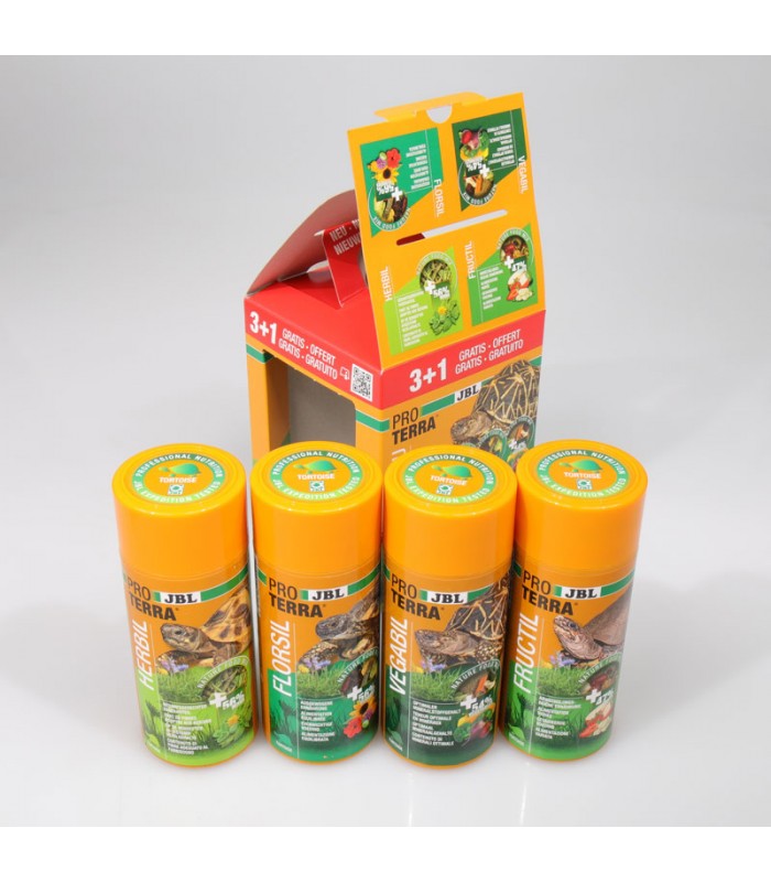 JBL Proterra Tortoise Menu 3x250 ml +1x250 ml - 4 féle ételválaszték minden teknősnek