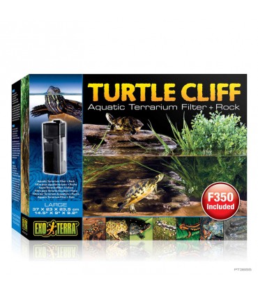 Hagen Exo Terra Cliff Aquatic Terrarium Filter +Rock Large - Szűrő és pihenőhely teknősterráriumba