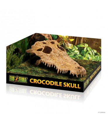Hagen Exo Terra Crocodile Skull - krokodilkoponya formájú búvóhely hüllők részére (12x22x8 cm)
