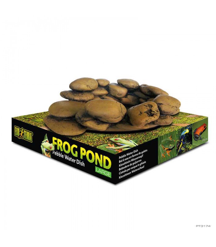 Hagen Exo Terra Frog Pond Large Pebble Water Dish - vizestál békáknak (17X13,5X6 cm)