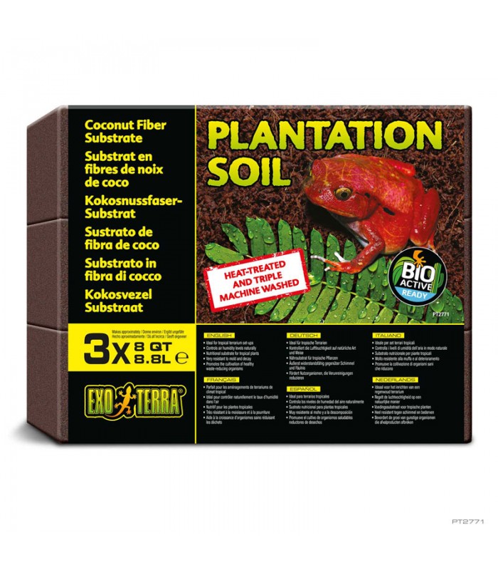 Hagen Exo Terra Plantation Soil Brick - kókuszrost talaj terráriumokba- (3 x 8,8 l)