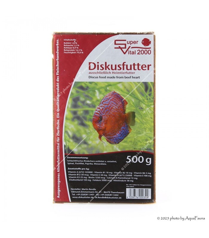 Super Vital 2000 fagyasztott diszkosz eleség marhaszívvel (500 g)