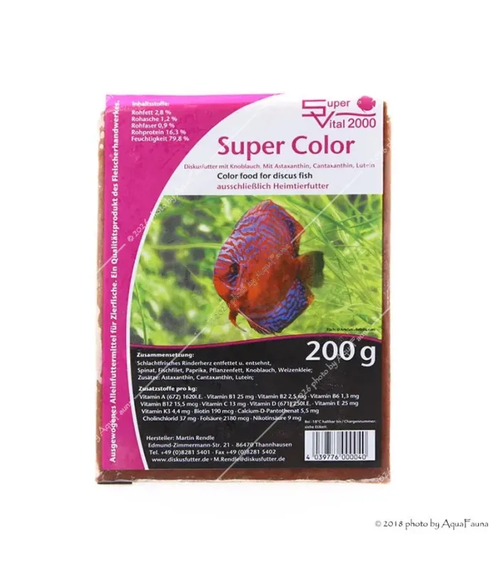 Super Vital 2000 Color fagyasztott diszkosz eleség (színfokozó) fokhagymával (200 g)