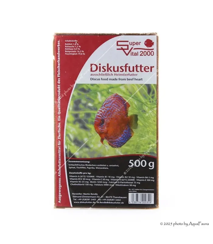 Super Vital 2000 fagyasztott diszkosz eleség marhaszívvel (500 g)