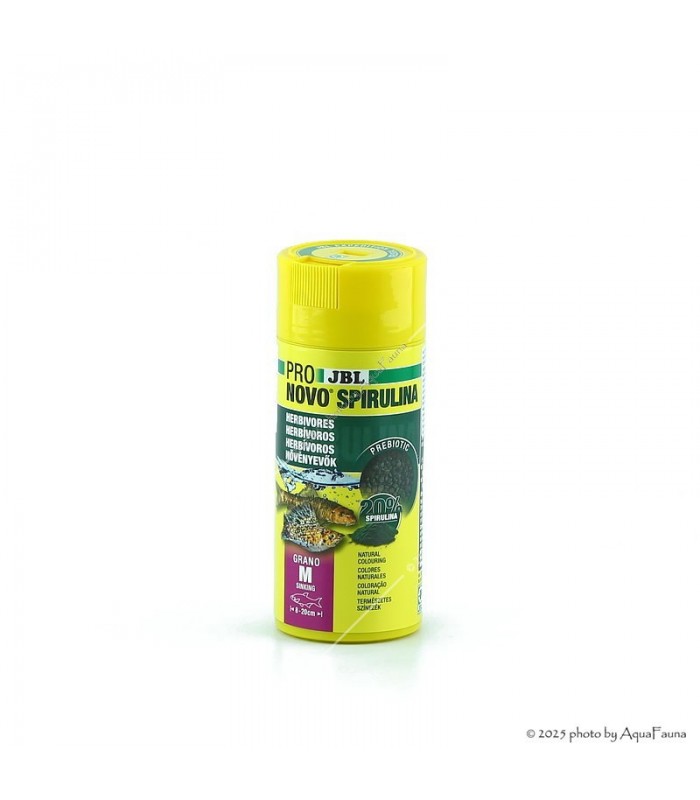 JBL Pronovo Spirulina Grano M 250 ml click - granulált eleség növényi eleséget igénylő halak részére