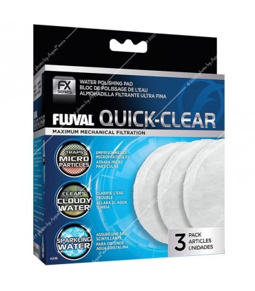 Hagen Fluval FX2/FX4/FX5/FX6 Quick Clear - külső szűrőhöz perlonvatta (3 db)