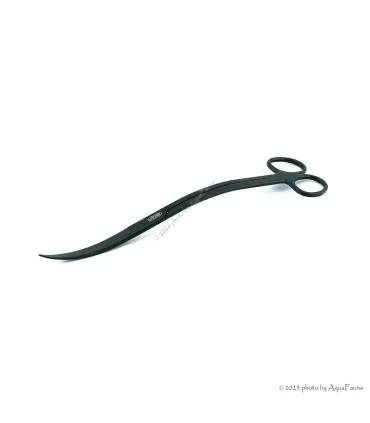 ISTA Water Plant Pro Scissors Wave Matt Black - hullámos vízinövény olló - 25 cm - FEKETE