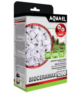 AquaEl Filter Media BioCeraMAX 1200 szűrőanyag - porózus biológiai kerámiagyűrű - 1 liter