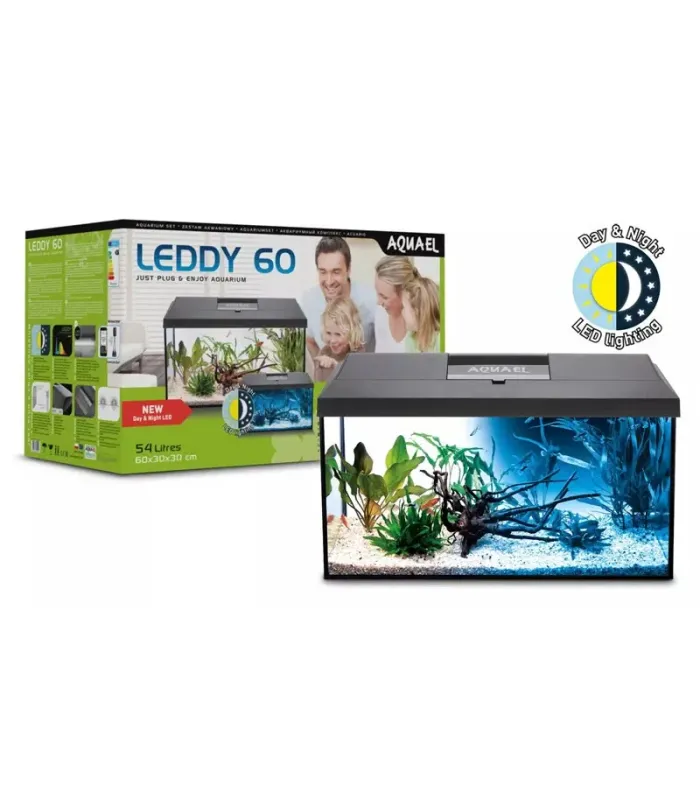 AquaEl Leddy 60 Day & Night LED black akvárium szett - 54 liter - fekete
