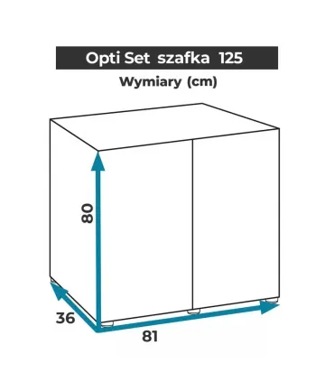 AquaEl Opti Set 125 Black - akvárium szett 81x36x131cm (125 liter) - fekete - BÚTORRAL