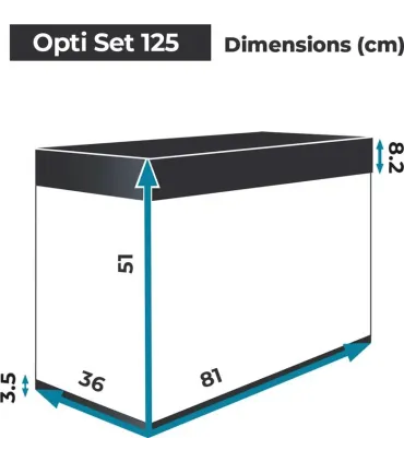 AquaEl Opti Set 125 Black - akvárium szett 81x36x51cm (125 liter) - fekete