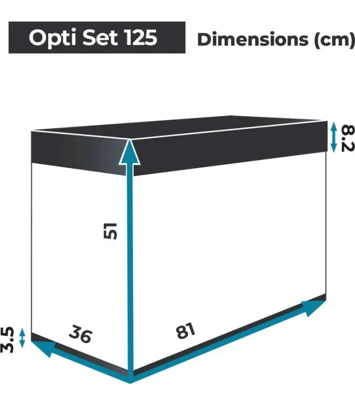 AquaEl Opti Set 125 White - akvárium szett 81x36x131 cm (125 liter) - fehér - BÚTORRAL