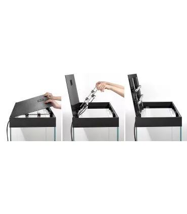 AquaEl Opti Set 125 Black - akvárium szett 81x36x131cm (125 liter) - fekete - BÚTORRAL