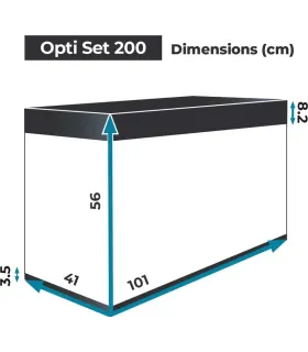 AquaEl Opti Set 200 Black - akvárium szett 101x41x136 cm (200 liter) - fekete - BÚTORRAL