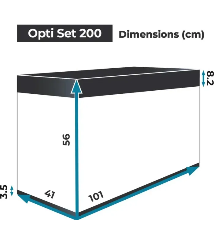 AquaEl Opti Set 200 White - akvárium szett 101x41x56cm (200 liter) - fehér