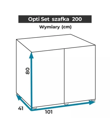 AquaEl Opti Set 200 White Cabinet - univerzális akvárium szekrény 101x41x80 cm - fehér