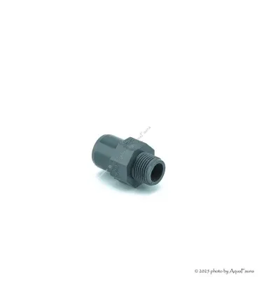 PVC karmantyú 20/16 mm-es csőhöz, 3/8" külső menettel
