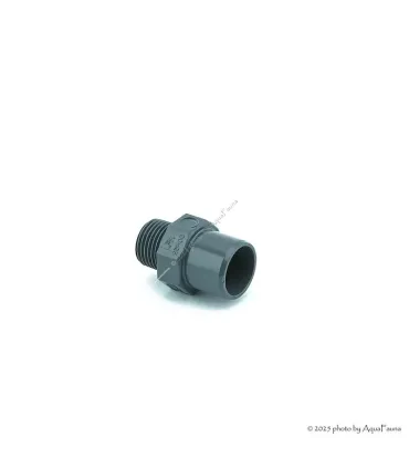 PVC karmantyú 25/20 mm-es csőhöz, 1/2" külső menettel