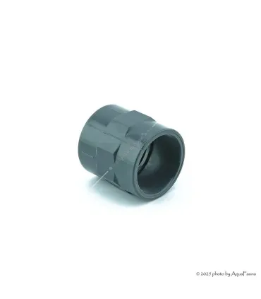 PVC karmantyú 50/40 mm-es csőhöz, 1 1/4" belső menettel
