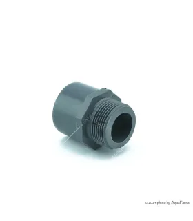 PVC karmantyú 50/40 mm-es csőhöz, 1 1/4" külső menettel