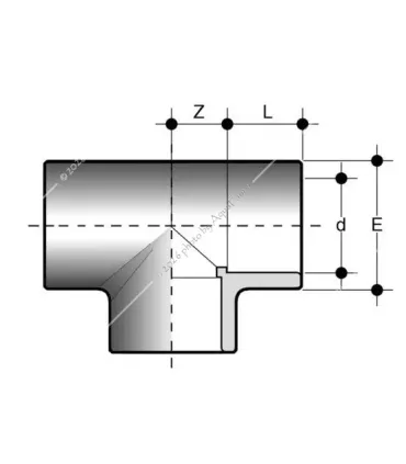 PVC T-idom 20 mm-es csőhöz