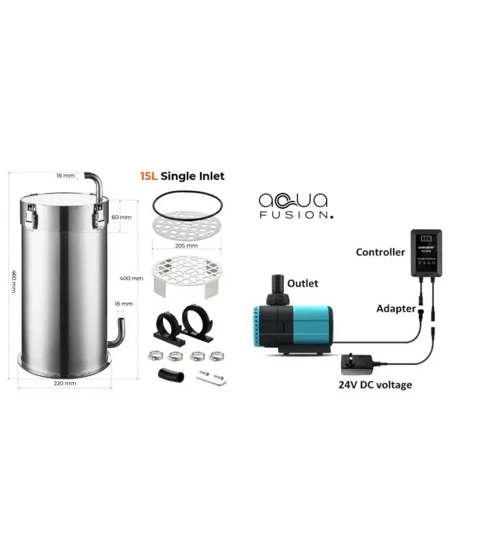 Aqua Fusion Pro 150+ külső szűrő dupla szívó bemenettel