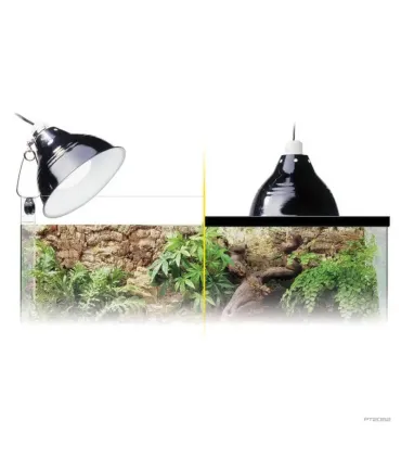 Hagen Exo Terra Glow Light lámpatest PT-2054 (kerámia foglalat + fényvető búra, Ø21 cm)