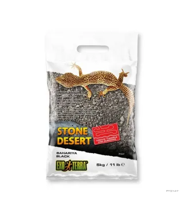 Hagen Exo Terra Stone Desert Bahariya Black - sivatagi homok (fekete) terráriumba (5 kg)