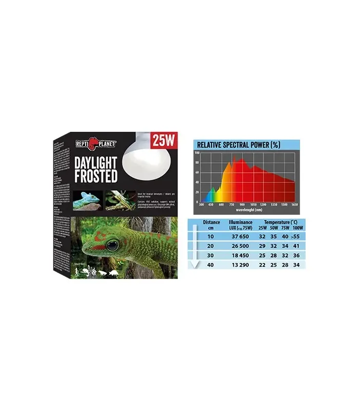 Repti Planet Daylight Frosted - trópusi nappali hideg fényt sugárzó izzó - (75W)