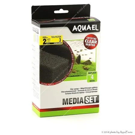 AquaEl MediaSet Standard Fan-3 Plus belső szűrőhöz - 2 db szűrőszivacs