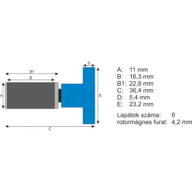 AquaEl rotor Versamax 3 (FZN-3) akasztós szűrőhöz, Unifilter 500/500UV szűrőhöz