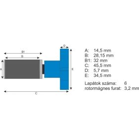 Atman rotor kerámiatengellyel AT-3335/3336 külső szűrőkhöz