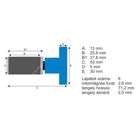 Eheim 1046 rotor tengellyel és gumikupakokkal (7644950)