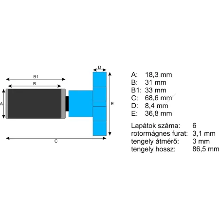 Eheim Powerline 2252, 2250 Rotor, (tengellyel) 50 Hz (7640950)