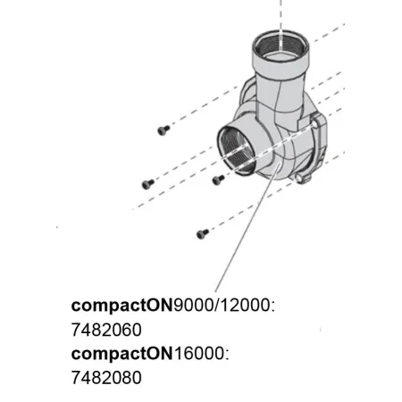 Eheim rotorfedél tömítőgyűrűvel compactON 9000/12000 vízpumpához (7482060)