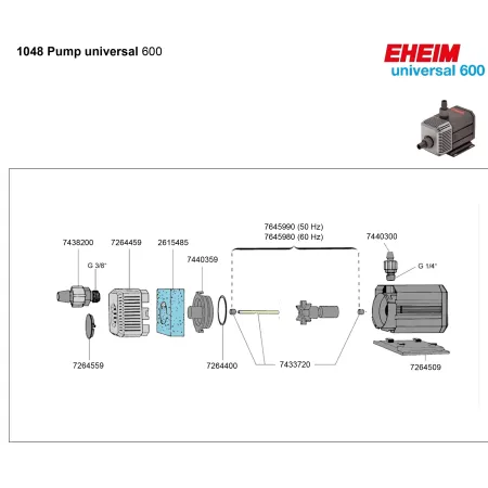 Eheim Universal 600 (1048) centrifugális pumpa (1048229)