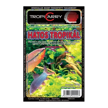 Fagyasztott Hatos tropikál - 100 g (vörös-, fehér szúnyoglárva, kagylóhús, cyclops, mysis, artemia)