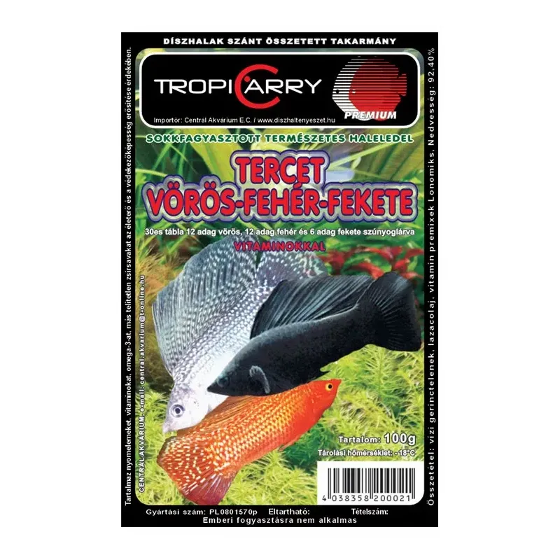 Fagyasztott Tercet - 100 g (Vörös-, Fehér, Fekete szúnyoglárva)