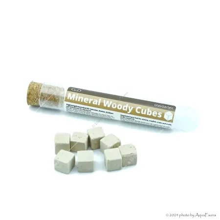 GlasGarten Mineral Woody Cubes - kiegészítő táp garnéláknak - 8 db